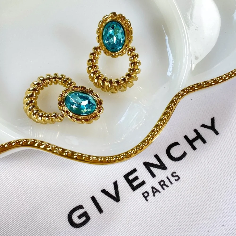 Givenchy Couture Topaz Doorknocker Clip-Ons